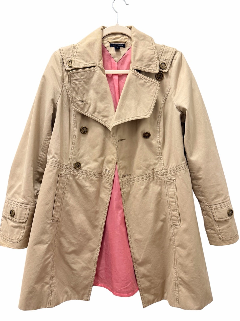 Tommy Hilfiger Trench Coat – Beige – Size Medium